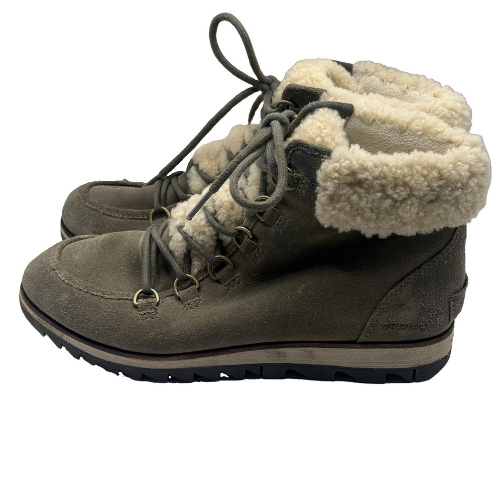 Sorel Women's Harlow Lace Cozy Boot‎ - Light Grey Size 7